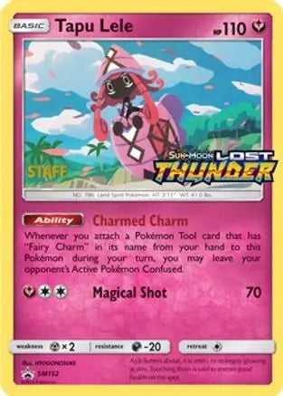 Tapu Lele (SM152) (Staff Prerelease Promo) [Sun & Moon: Black Star Promos] Pokémon