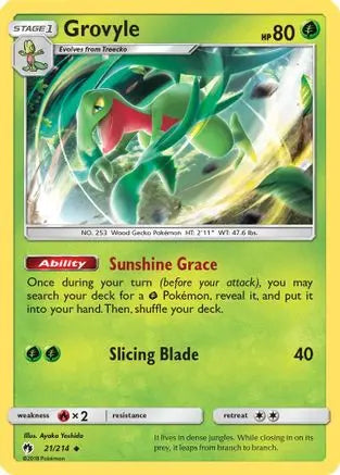Grovyle (21/214) [Sun & Moon: Lost Thunder] Pokémon