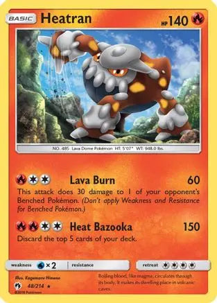 Heatran (48/214) [Sun & Moon: Lost Thunder] Pokémon