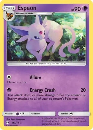 Espeon (89/214) [Sun & Moon: Lost Thunder] Pokémon