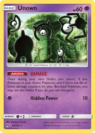Unown (90/214) [Sun & Moon: Lost Thunder] Pokémon