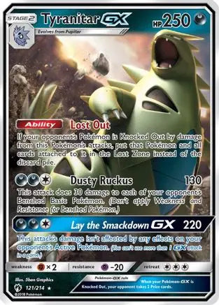 Tyranitar GX (121/214) [Sun & Moon: Lost Thunder] Pokémon