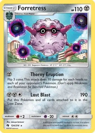 Forretress (124/214) [Sun & Moon: Lost Thunder] Pokémon