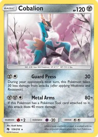 Cobalion (129/214) [Sun & Moon: Lost Thunder] Pokémon