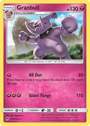 Granbull (138/214) [Sun & Moon: Lost Thunder] Pokémon