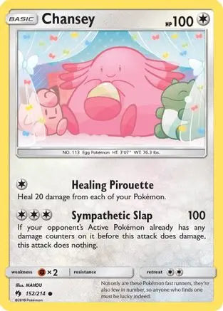 Chansey (152/214) [Sun & Moon: Lost Thunder] Pokémon