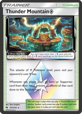 Thunder Mountain (191/214) (Prism Star) [Sun & Moon: Lost Thunder] Pokémon