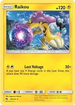 Raikou (79/214) (Theme Deck Exclusive) [Sun & Moon: Lost Thunder] Pokémon