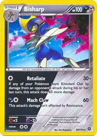Bisharp (64/114) (Cosmos Holo) [XY: Steam Siege] Pokémon