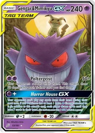 Gengar & Mimikyu GX (53/181) [Sun & Moon: Team Up] Pokémon