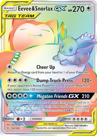 Eevee & Snorlax GX (191/181) [Sun & Moon: Team Up] Pokémon