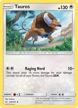Tauros (129/181) [Sun & Moon: Team Up] Pokémon