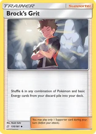 Brock's Grit (135/181) [Sun & Moon: Team Up] Pokémon
