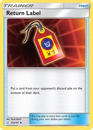 Return Label (153/181) [Sun & Moon: Team Up] Pokémon