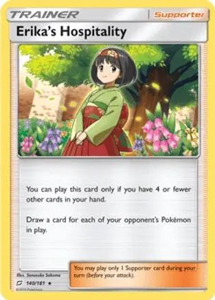 Erika's Hospitality (140/181) (Theme Deck Exclusive) [Sun & Moon: Team Up] Pokémon