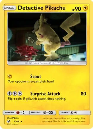 Detective Pikachu (10/18) [Sun & Moon: Detective Pikachu] Pokémon