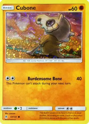 Cubone (57/131) (General Mills Promo) [Sun & Moon: Forbidden Light] Pokémon