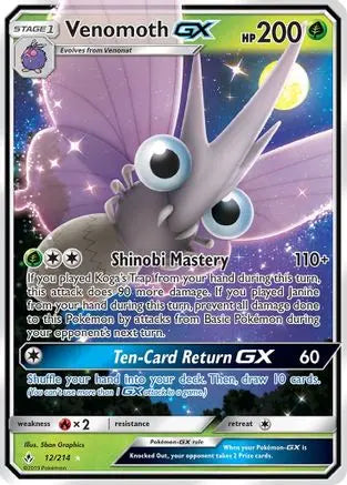 Venomoth GX (12/214) [Sun & Moon: Unbroken Bonds] Pokémon