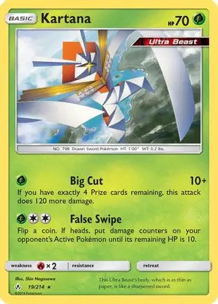 Kartana (19/214) [Sun & Moon: Unbroken Bonds] Pokémon