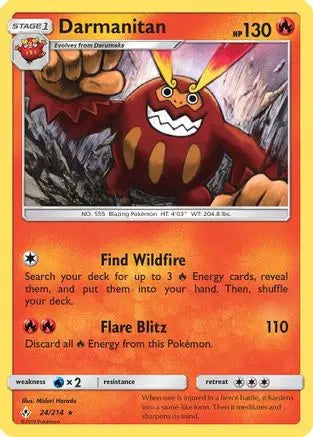 Darmanitan (24/214) [Sun & Moon: Unbroken Bonds] Pokémon