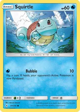 Squirtle (33/214) [Sun & Moon: Unbroken Bonds] Pokémon