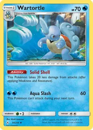 Wartortle (34/214) [Sun & Moon: Unbroken Bonds] Pokémon