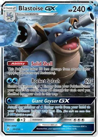 Blastoise GX (35/214) [Sun & Moon: Unbroken Bonds] Pokémon