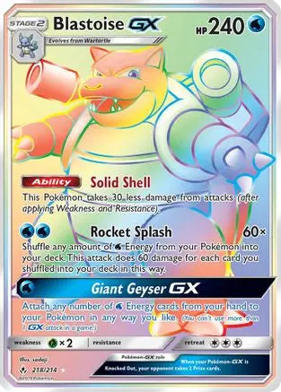 Blastoise GX (218/214) [Sun & Moon: Unbroken Bonds] Pokémon