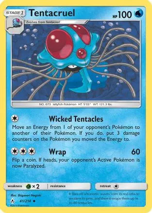 Tentacruel (41/214) [Sun & Moon: Unbroken Bonds] Pokémon