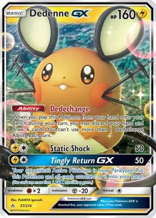 Dedenne GX (57/214) [Sun & Moon: Unbroken Bonds] Pokémon
