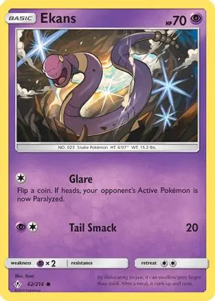 Ekans (62/214) [Sun & Moon: Unbroken Bonds] Pokémon
