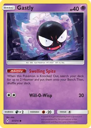 Gastly (67/214) [Sun & Moon: Unbroken Bonds] Pokémon