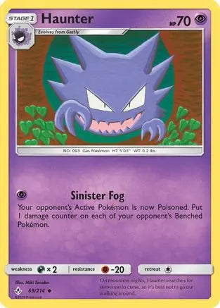 Haunter (69/214) [Sun & Moon: Unbroken Bonds] Pokémon