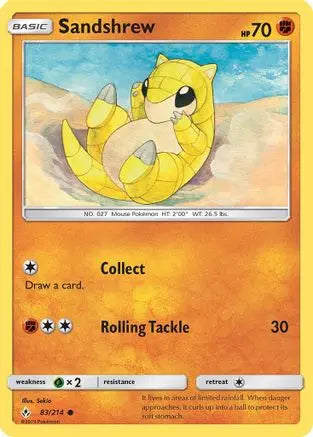 Sandshrew (83/214) [Sun & Moon: Unbroken Bonds] Pokémon