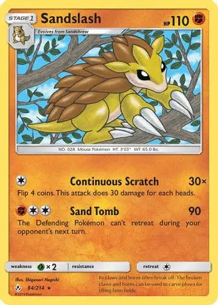Sandslash (84/214) [Sun & Moon: Unbroken Bonds] Pokémon