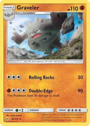 Graveler (88/214) [Sun & Moon: Unbroken Bonds] Pokémon