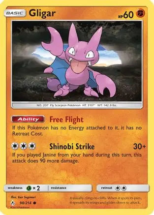 Gligar (98/214) [Sun & Moon: Unbroken Bonds] Pokémon