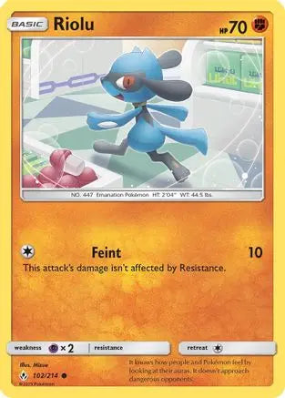 Riolu (102/214) [Sun & Moon: Unbroken Bonds] Pokémon