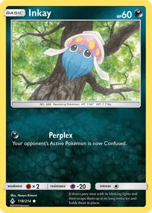 Inkay (118/214) [Sun & Moon: Unbroken Bonds] Pokémon