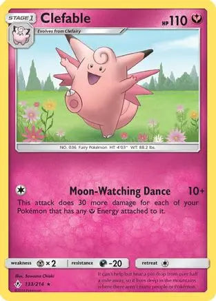 Clefable (133/214) [Sun & Moon: Unbroken Bonds] Pokémon