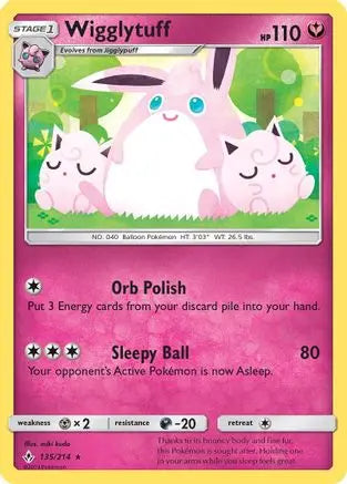 Wigglytuff (135/214) [Sun & Moon: Unbroken Bonds] Pokémon