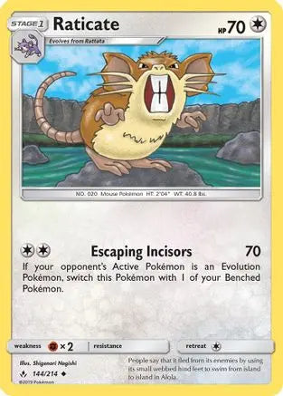 Raticate (144/214) [Sun & Moon: Unbroken Bonds] Pokémon
