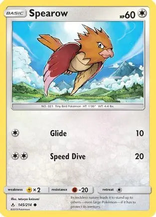 Spearow (145/214) [Sun & Moon: Unbroken Bonds] Pokémon