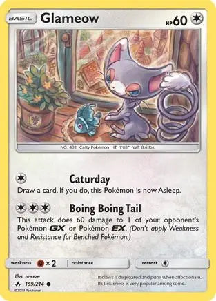 Glameow (159/214) [Sun & Moon: Unbroken Bonds] Pokémon