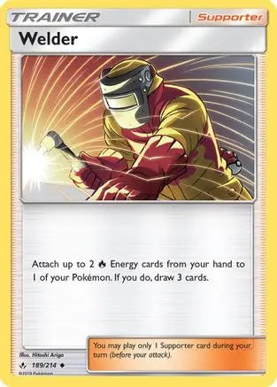 Welder (189/214) [Sun & Moon: Unbroken Bonds] Pokémon