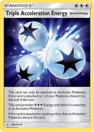 Triple Acceleration Energy (190/214) [Sun & Moon: Unbroken Bonds] Pokémon