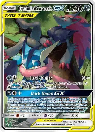 Greninja & Zoroark GX (201/214) [Sun & Moon: Unbroken Bonds] Pokémon