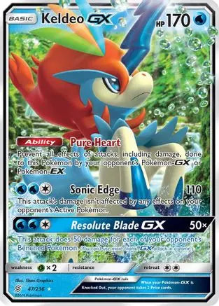Keldeo GX (47/236) [Sun & Moon: Unified Minds] Pokémon