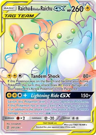 Raichu & Alolan Raichu GX (241/236) [Sun & Moon: Unified Minds] Pokémon