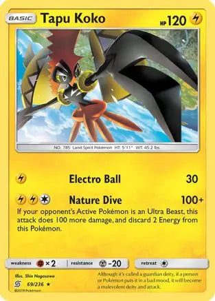 Tapu Koko (69/236) [Sun & Moon: Unified Minds] Pokémon